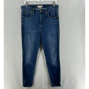 Madewell Jeans Women's Sz 30 Blue 10" HighRise Skinny Stretch Denim Pockets